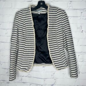 H&M size 6 navy blue striped blazer‎